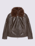 Giacca biker con punti luce e colletto peluche image number 5