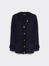 Viscose blend cardigan with fringes image number 4