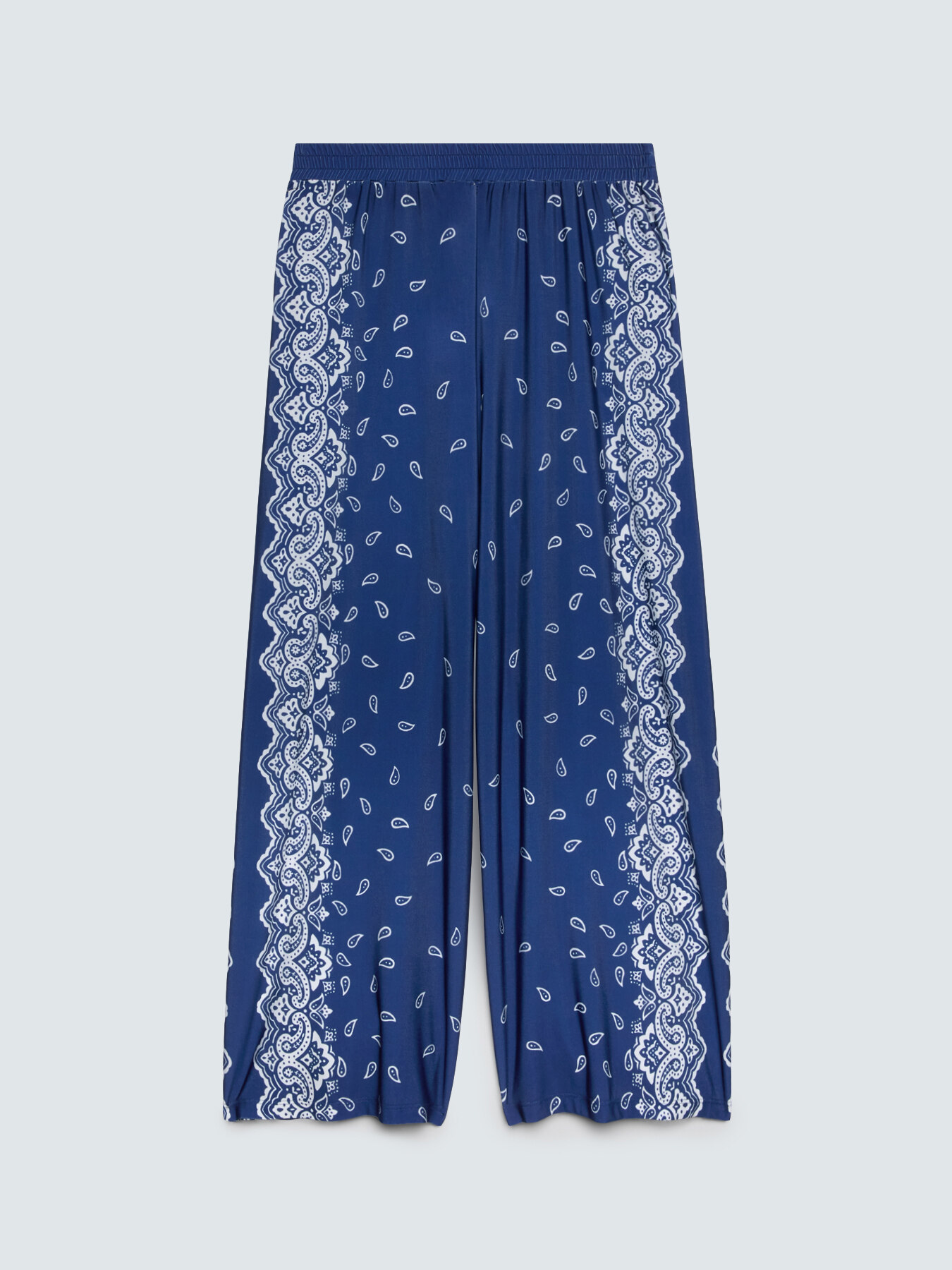 Wide Leg Bandana Print Trousers image number 4