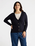 Cardigan col en V en viscose LENZING™ ECOVERO™ image number 2