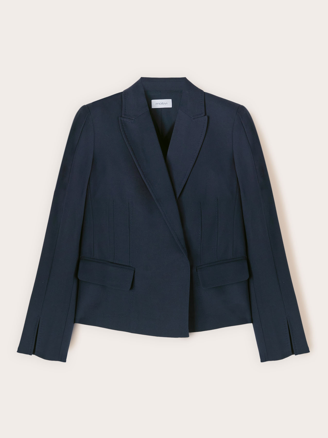 Blazer with slit at sleeve hem image number 4