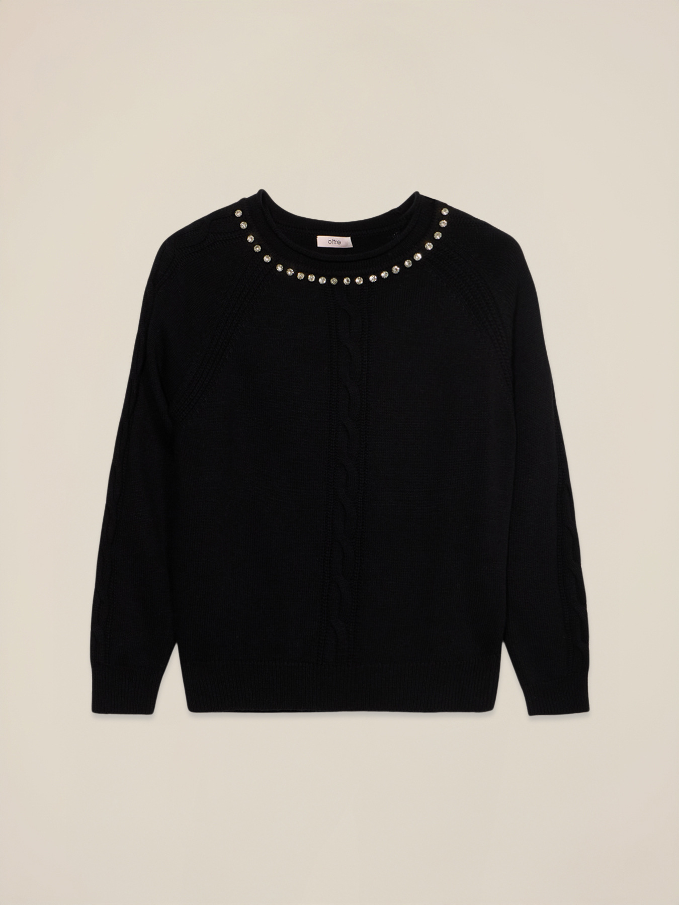 Maglia misto cashmere con castoni image number 3