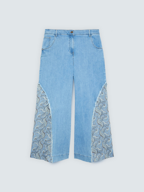 Wide Leg Jeans with bandana insert