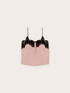 Satin-Dessous-Top mit Spitzenbesatz image number 4