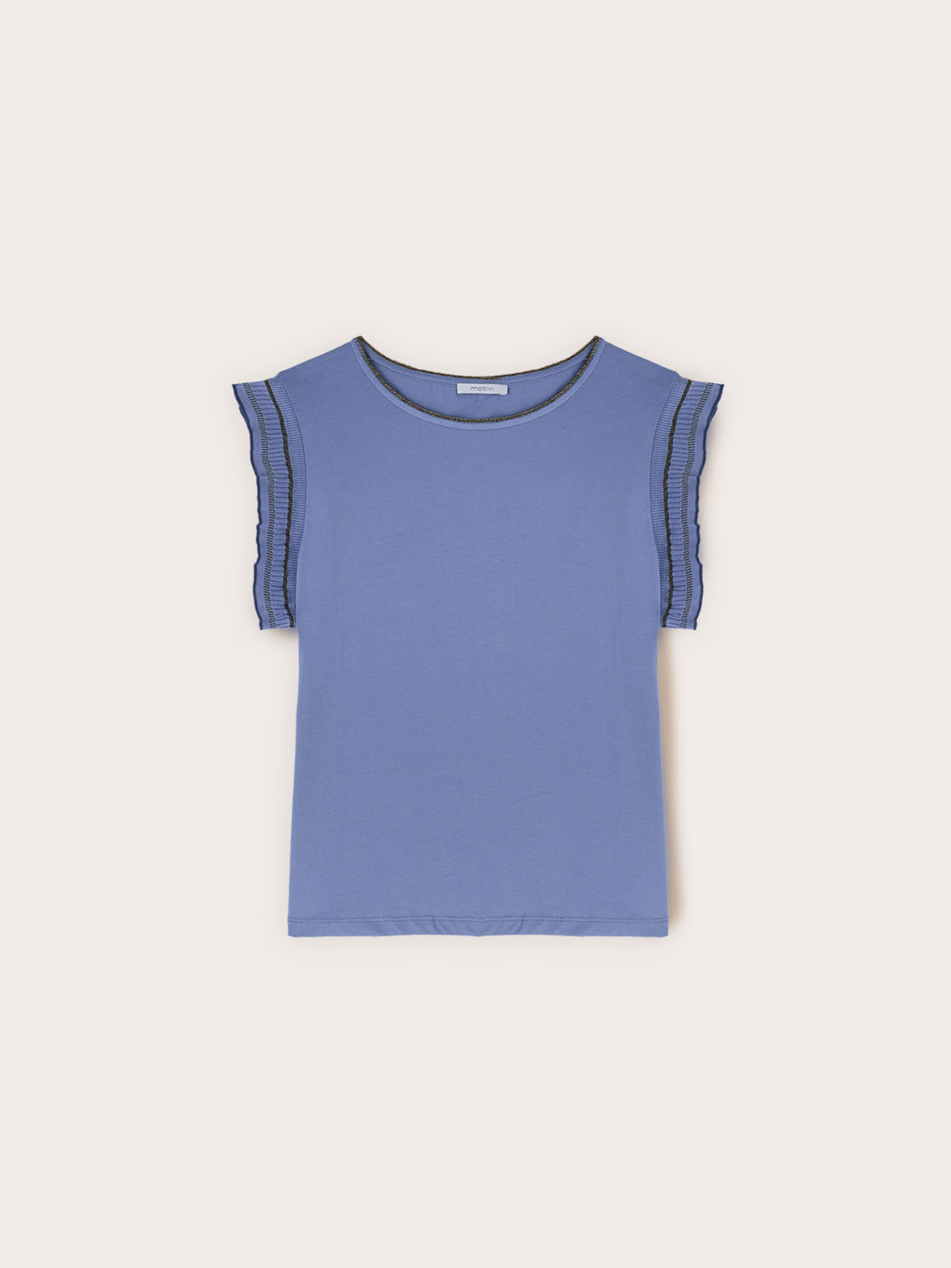 Tricou cu m&acirc;neci cu volane image number 4
