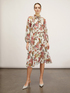 Indian flower patterned long-sleeved dress image number 0