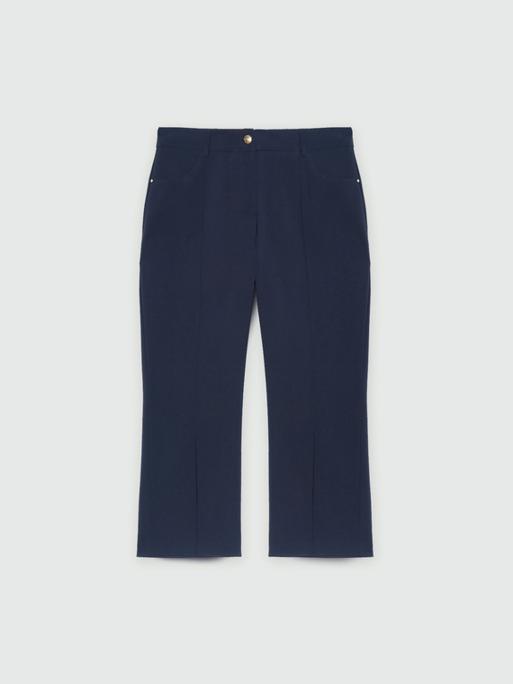 Kick-Flare-Hose aus Scuba-Krepp