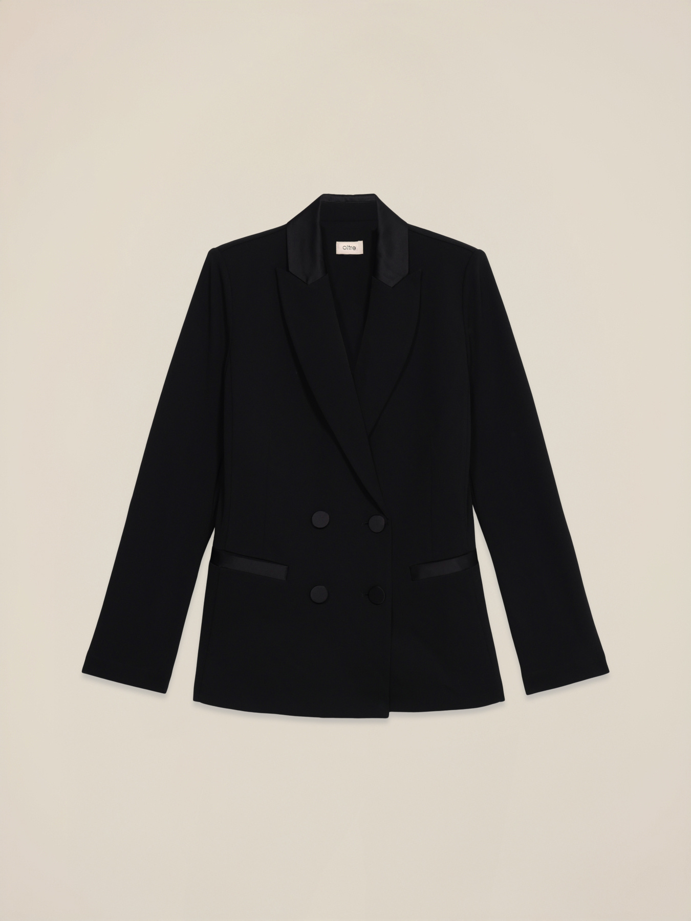 Doppelreihiger Blazer mit bezogenen Knöpfen image number 2