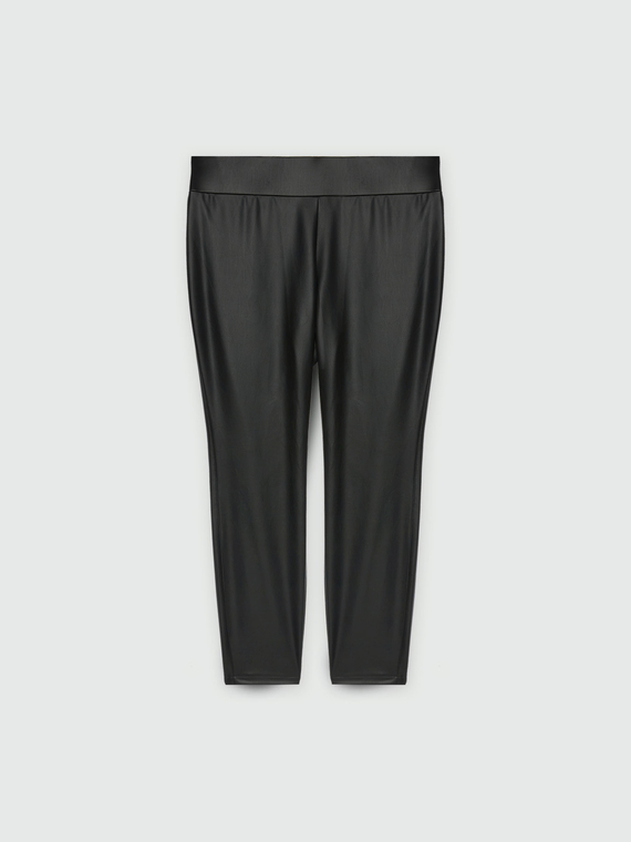 Shiny fabric leggings