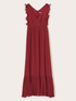 Long dress with pleated edges image number 4