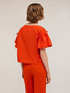 Blouse with drawstring on the sleeves image number 1