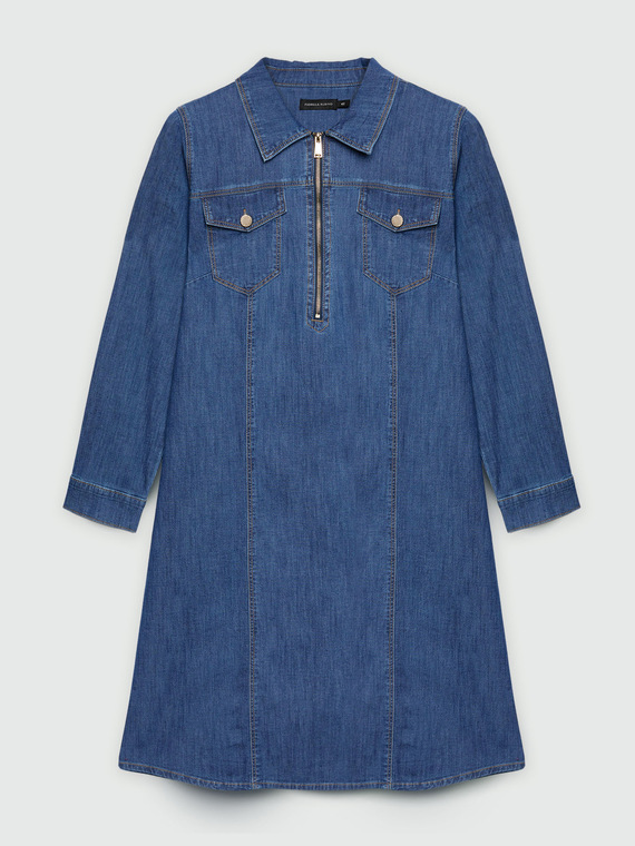 Kleid aus Stretch-Denim