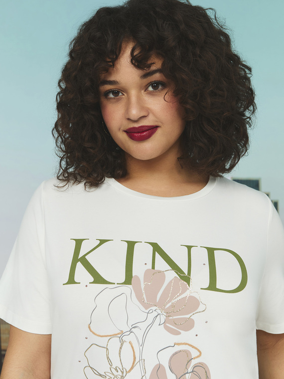 T-Shirt aus Baumwolle mit Blumendruck