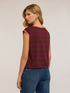 Striped sleeveless T-shirt image number 1