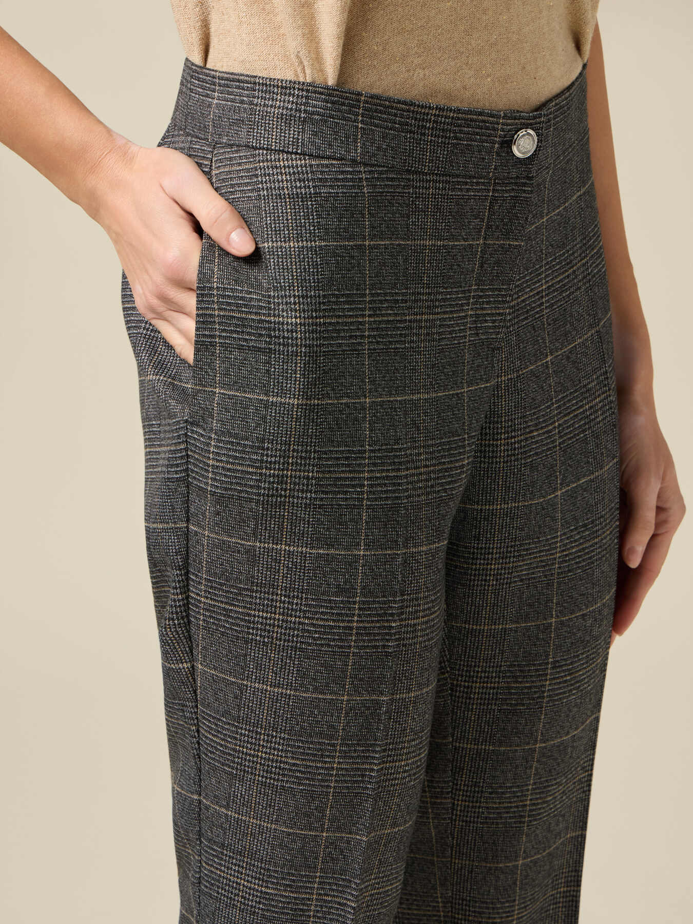 Pantaloni regular check image number 2