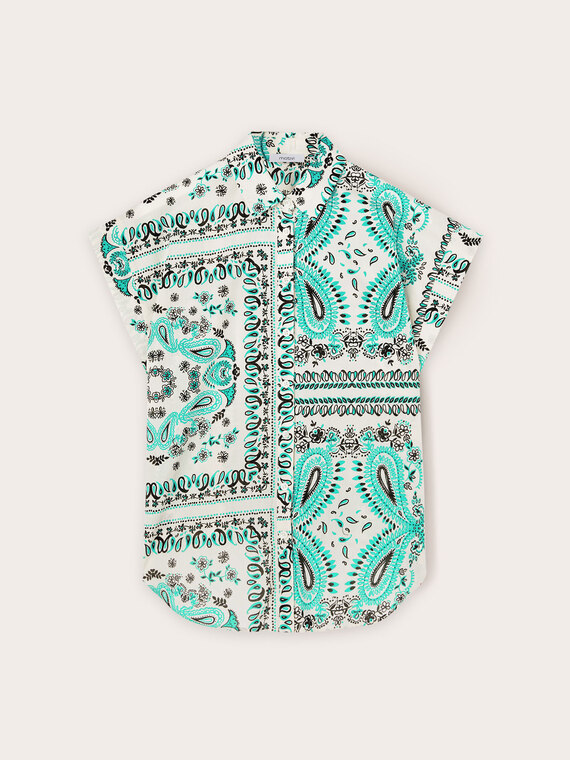 Camicia kimono fantasia foulard