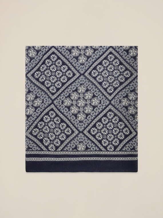 Patterned cashmere blend scarf