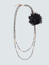 Collier avec broche fleur en tulle image number 1