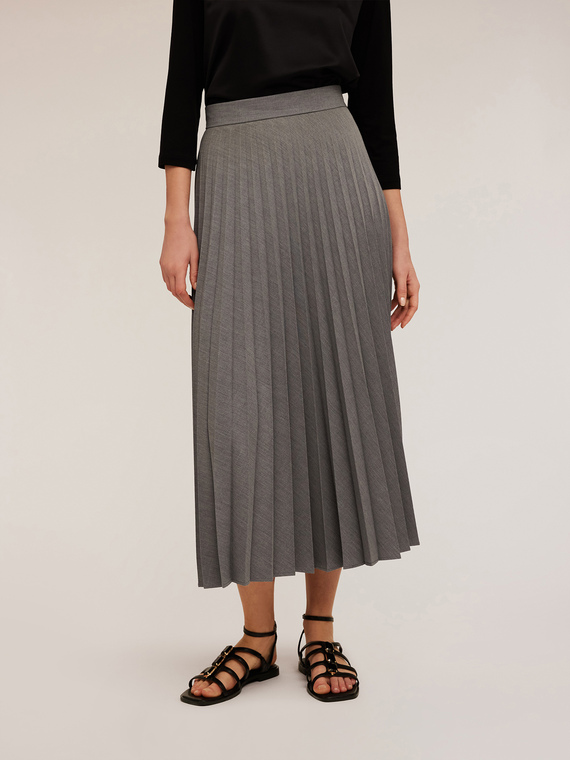 Pleated midi skirt