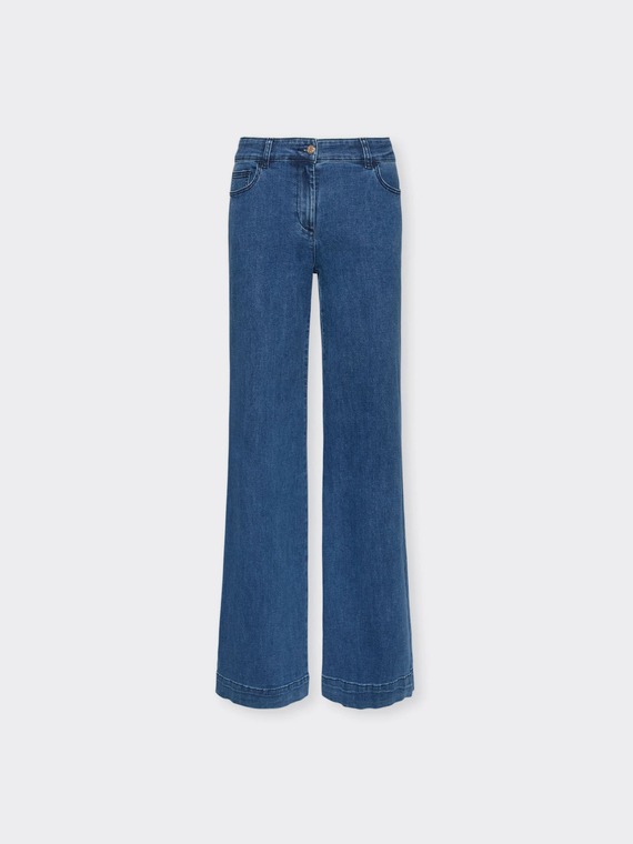 Jeans 5 tasche mid wide leg, "Wanda"