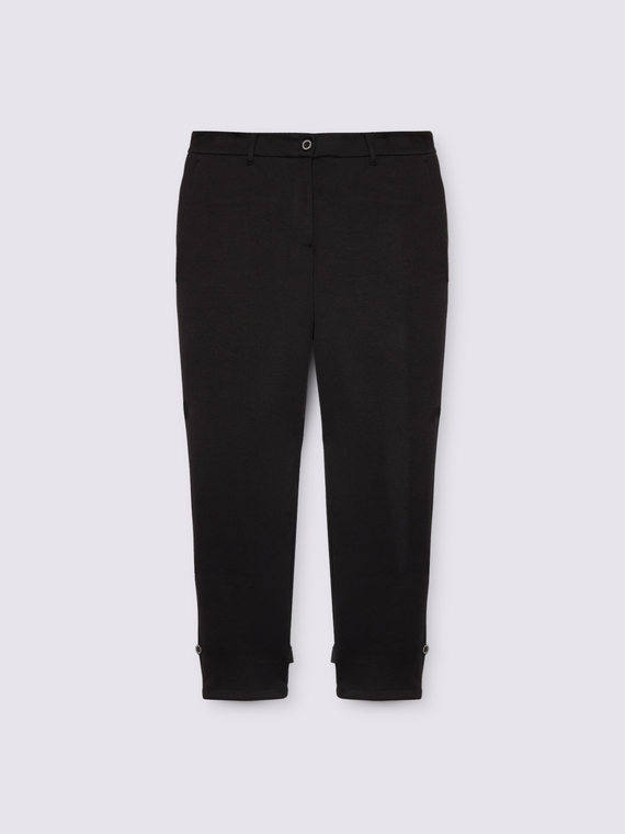 Cropped-Hose aus Scuba-Stoff