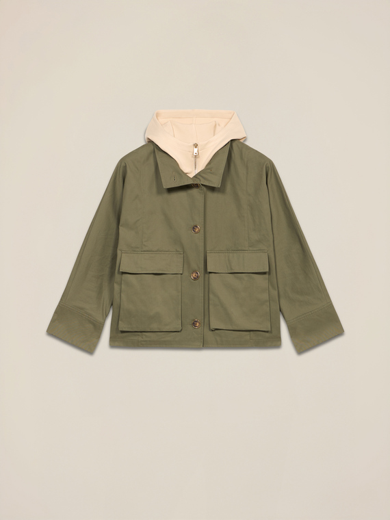 Veste en coton avec parties en molleton