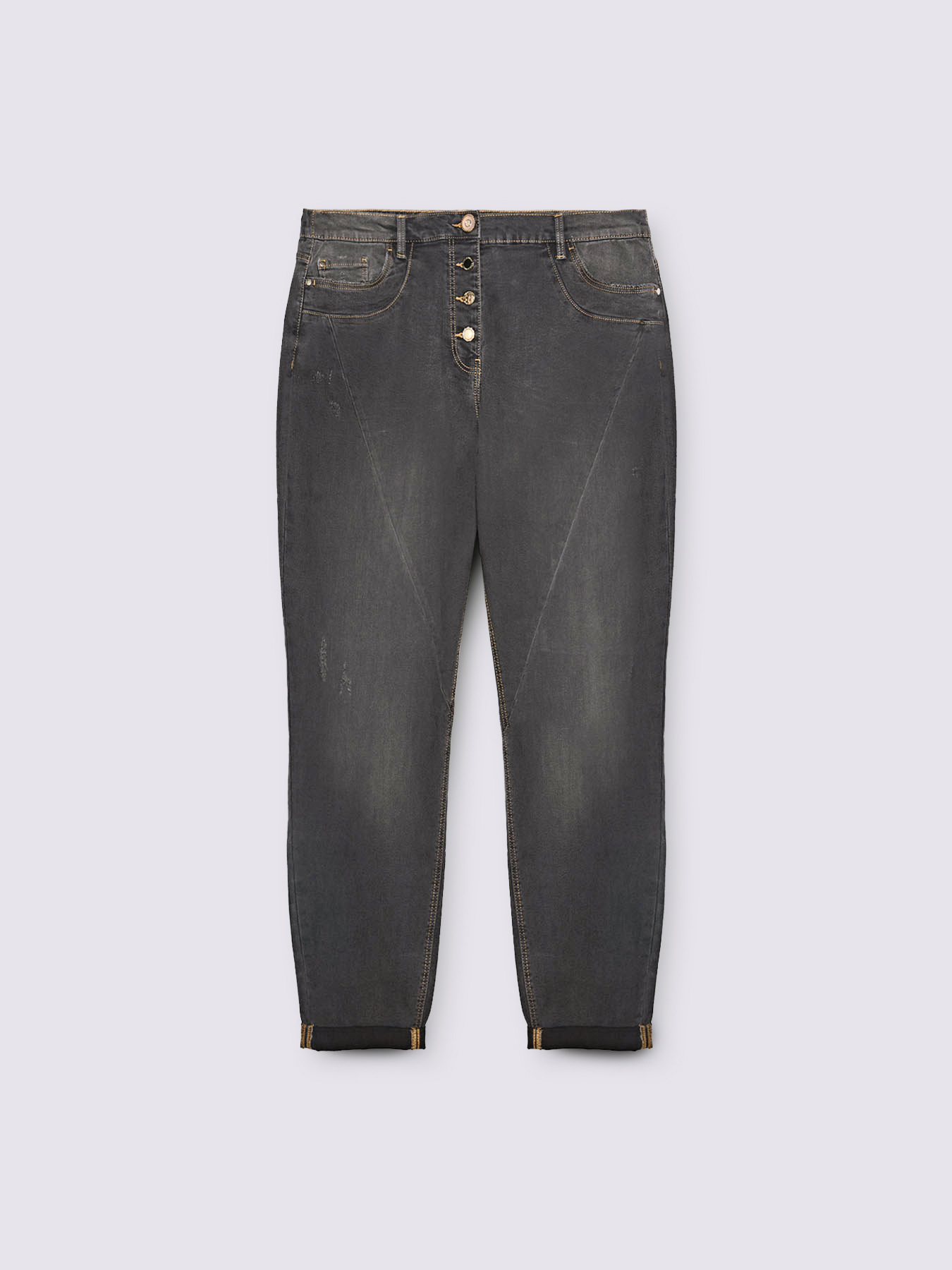 Stone-washed barrel jeans image number 5