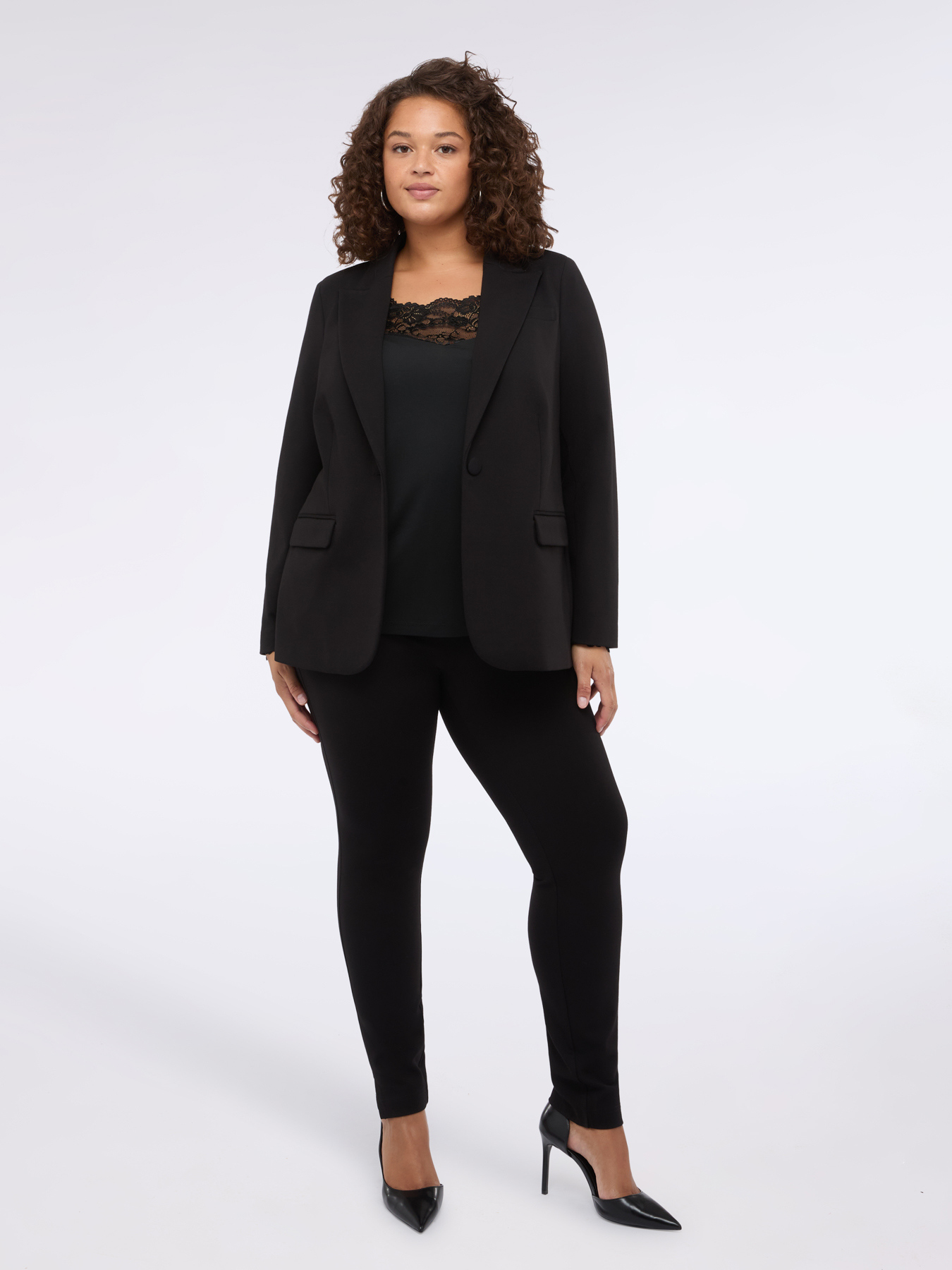 T-shirt à manches longues avec insert en dentelle image number 3