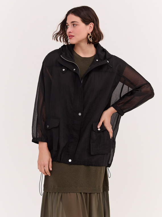 Parka en voile avec capuche