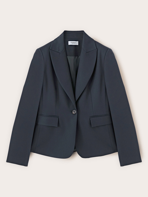 Single-breasted blazer with lapels