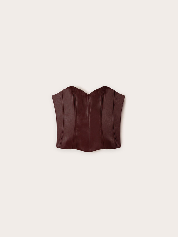 Coated fabric bustier top
