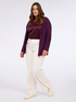 Knitted cardigan with floral print image number 2