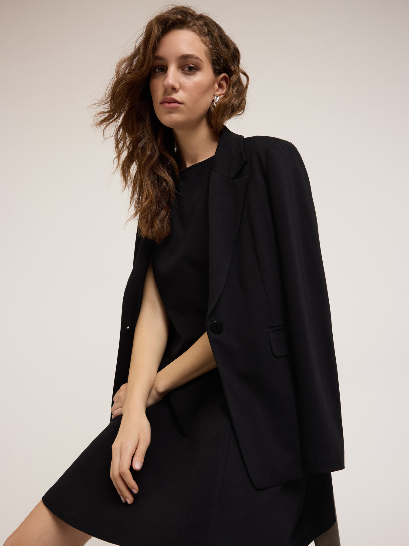 Blazer monopetto in punto milano image number 3