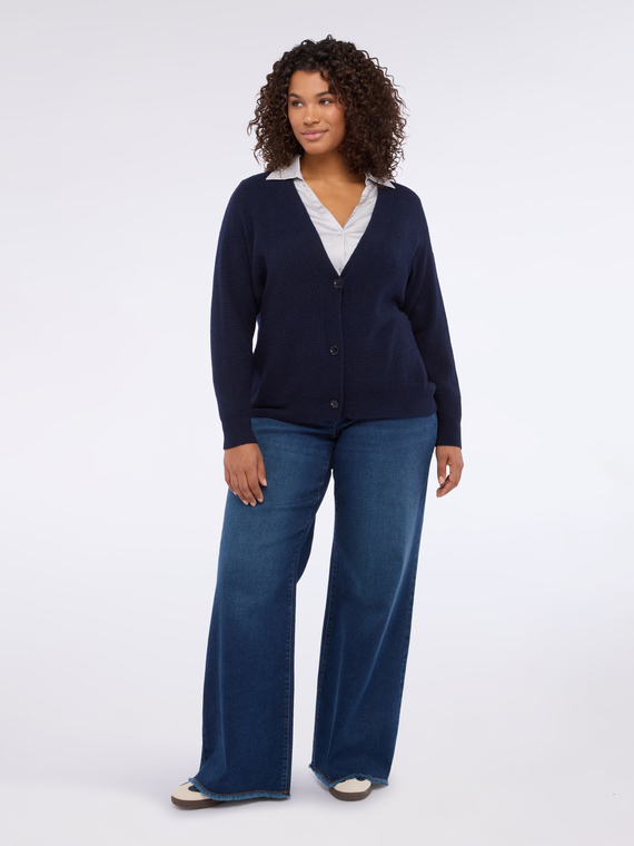 Cardigan en maille avec encolure en V