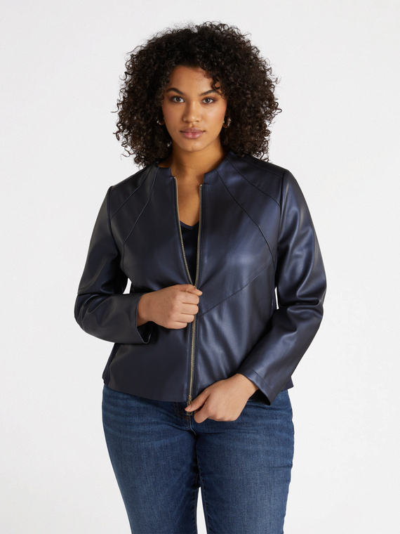 Bikerjacke aus laminiertem Stoff
