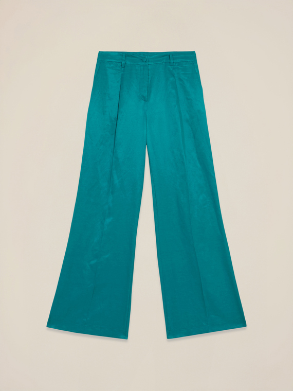 Pantaloni palazzo misto lino