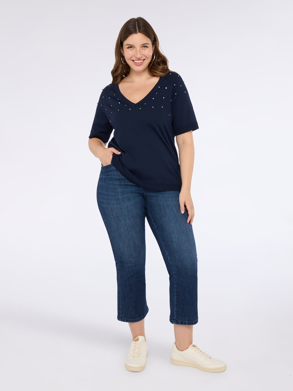 Jeans kick flare lavado azul