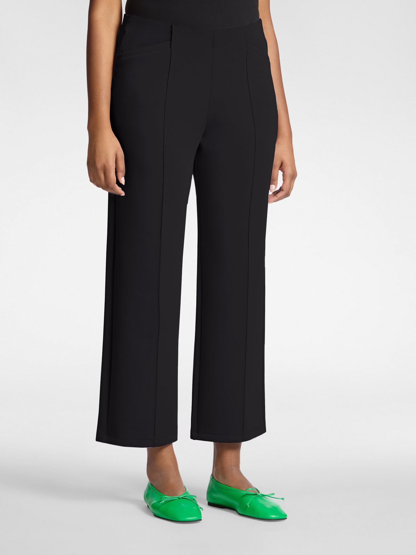 Pantalon palazzo en scuba image number 2