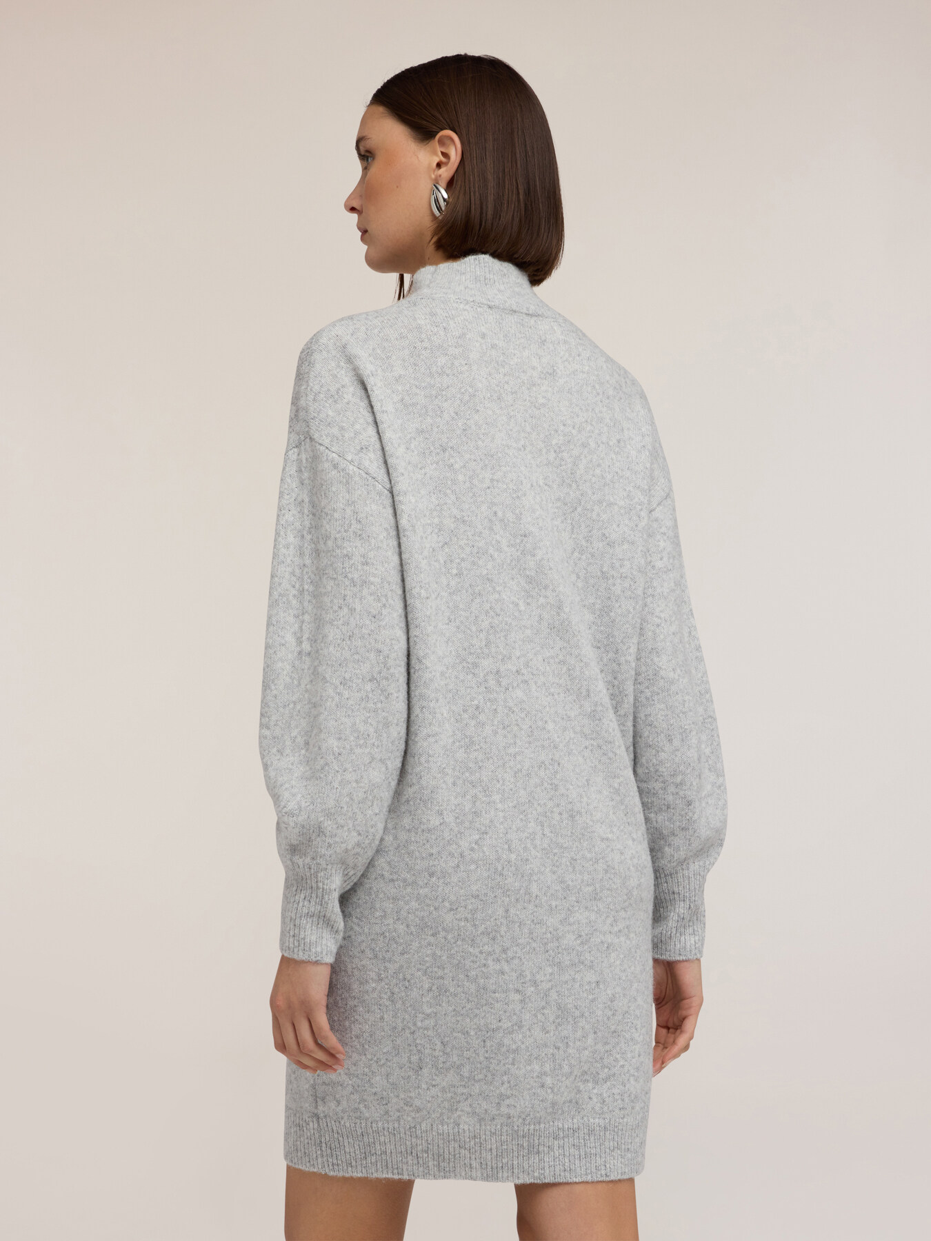 Regular knit dress with rhinestones image number 1