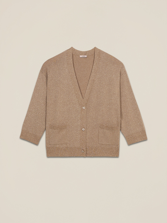 Cárdigan de lurex mezcla de viscosa