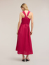 Square neck dress in linen blend image number 1