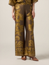 Pantalon palazzo en satin fantaisie image number 3