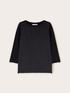 Basic two-material T-shirt image number 3
