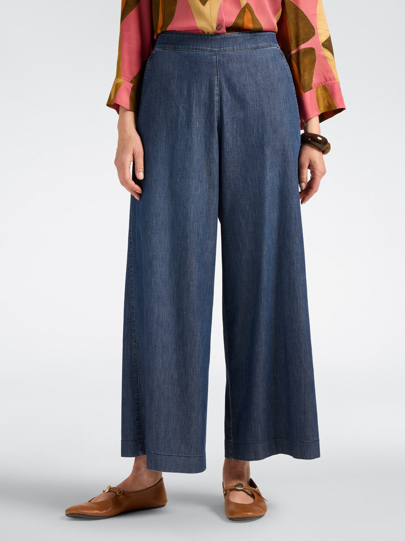 Jeans palazzo in Chambray washed image number 2