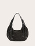 Hobo bag con decorazione di pietre image number 1