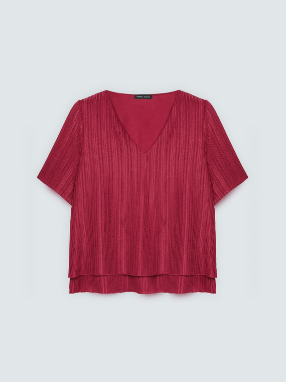 T-Shirt aus geripptem Jersey