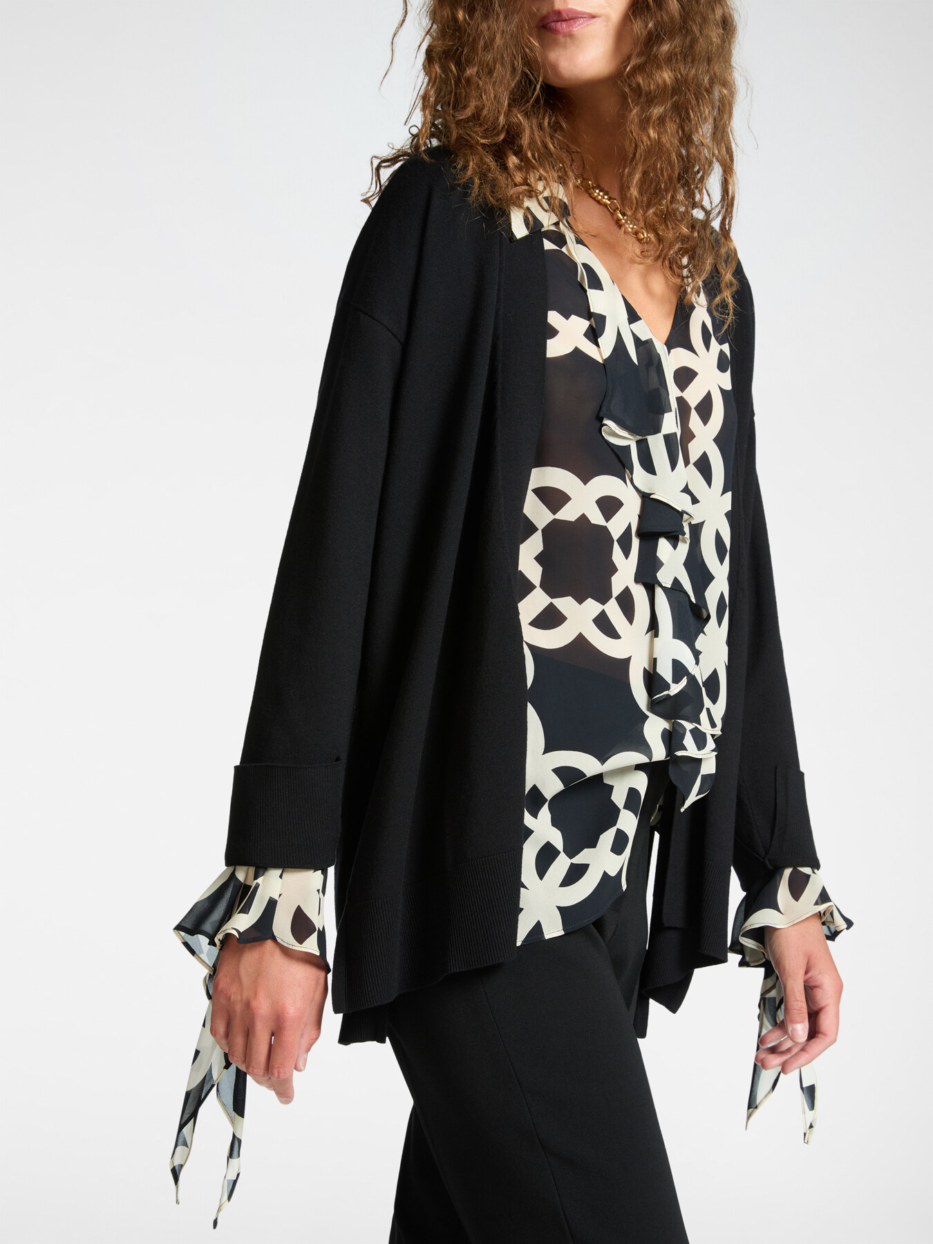 Cardigan lungo aperto davanti image number 3