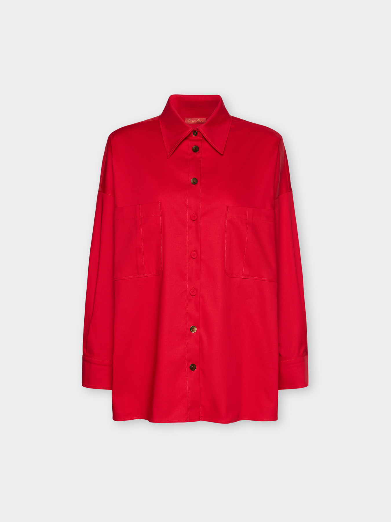 Long gabardine shirt image number 4