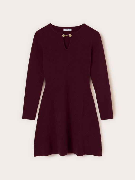 Robe fourreau en maille avec détail métallique