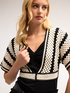 Short crochet knit shrug image number 0